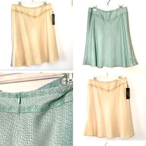 Worthington 2 Pastel Tweed Gem Skirts 12